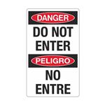 Danger Do Not Enter / Peligro No Entre Sign